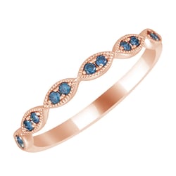 Nežný eternity prsteň zo zlata s modrými diamantmi Jelani