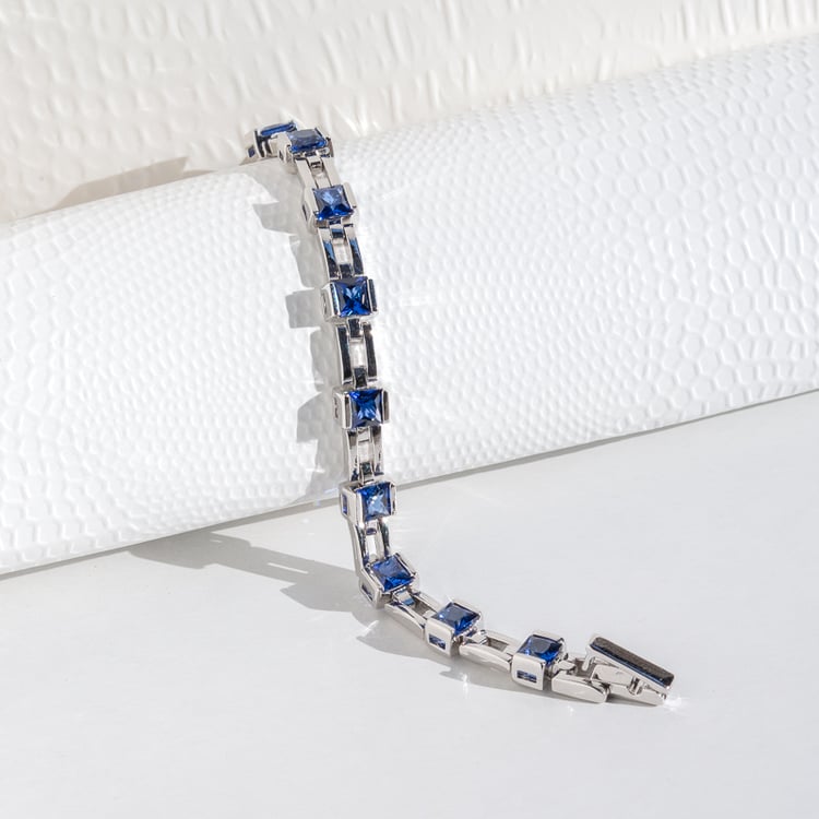 Strieborný náramok s princess zafírmi Janieq 124379