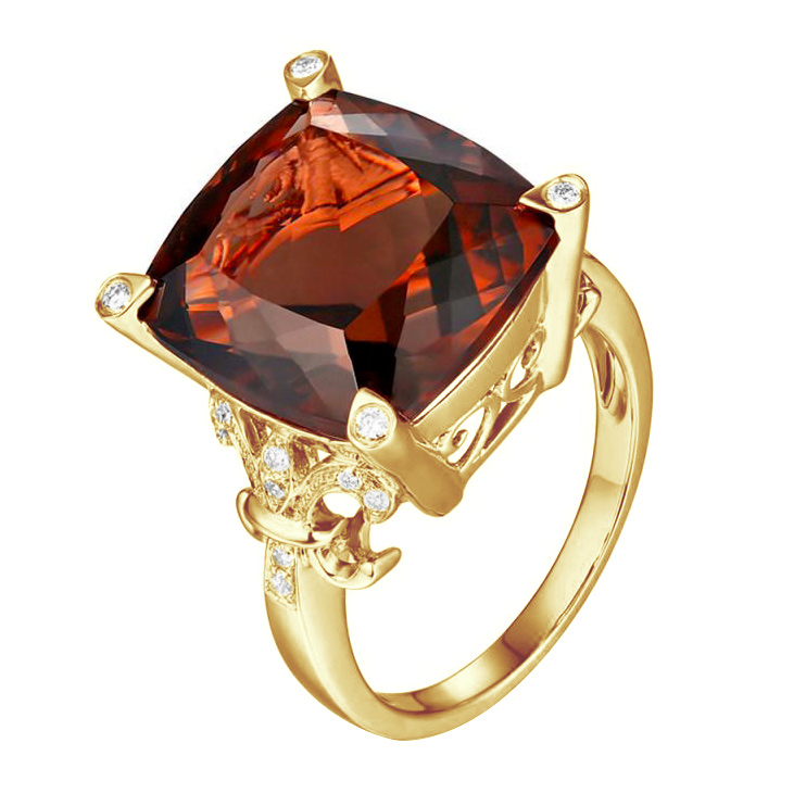 Zlatý topásový prsteň Kellyn 87209