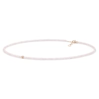 Strieborný náhrdelník s ruženinovými korálkami Regan