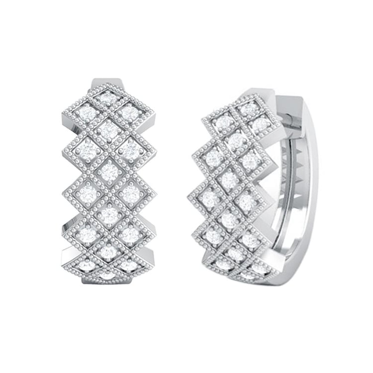 Strieborné kruhové náušnice s diamantmi Audhild 160242