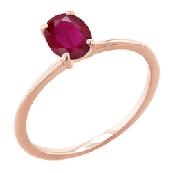 Elegantný zásnubný prsteň s oval rubínom Frost