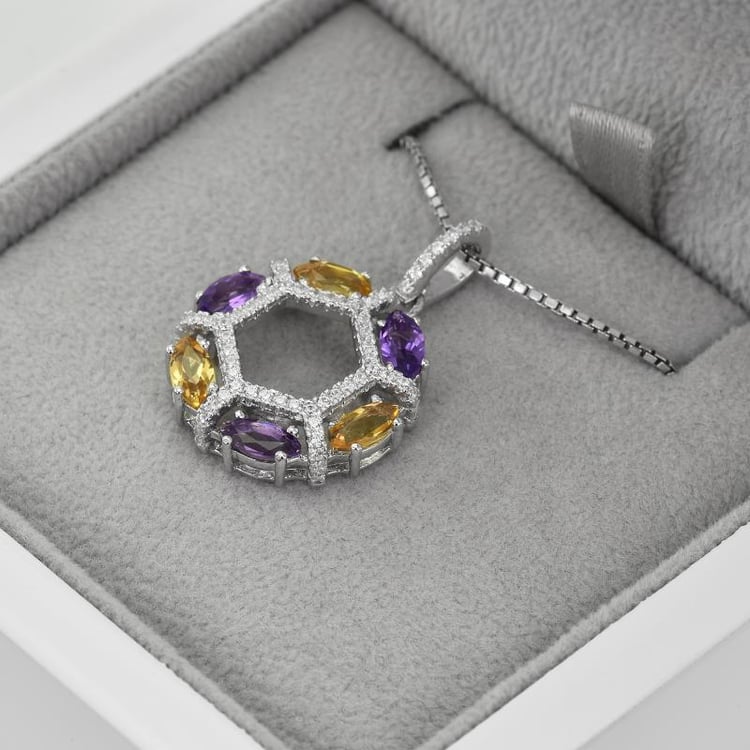 Náhrdelník s drahokamami 43680