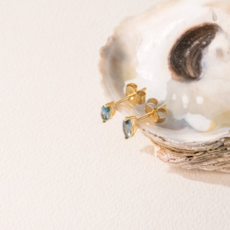 Minimalistické strieborné náušnice s topásmi Sistine 101034