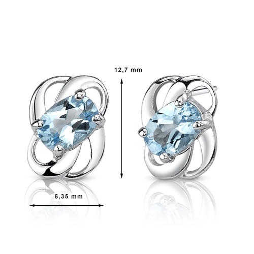 Topásové náušnice strieborné 2227