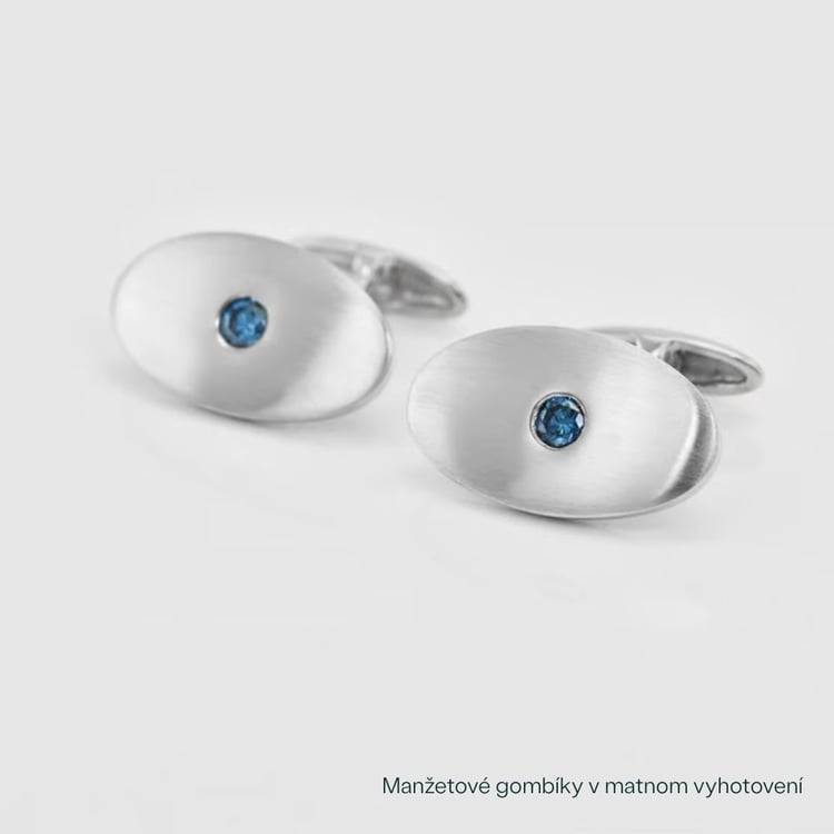 Platinové manžetové gombíky oválne 165837
