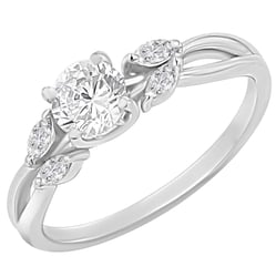 Zásnubný prsteň s výberom písmen a diamantmi Fera