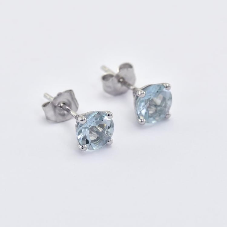 Akvamarínové náušnice zo zlata 43728