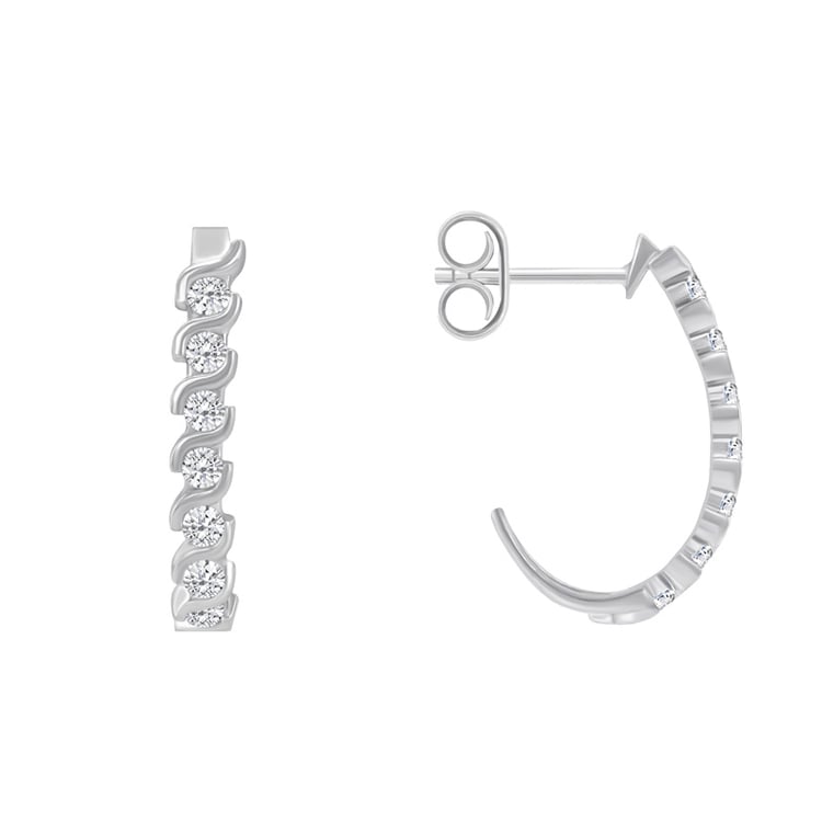 Diamantové zlaté náušnice