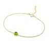 Strieborný náramok s olivínom Rollie