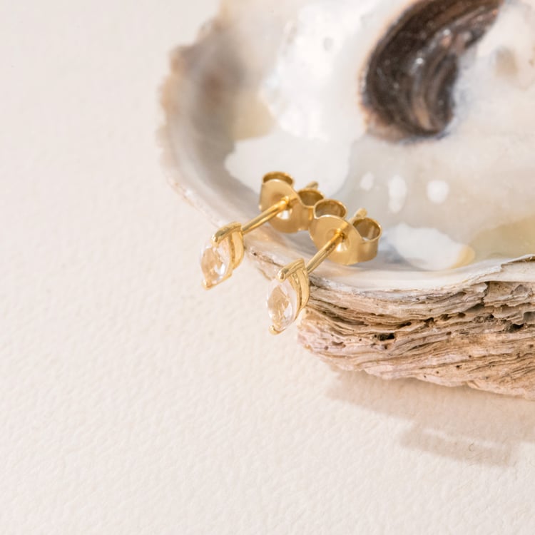 Minimalistické strieborné náušnice s morganitmi Sistine 101041