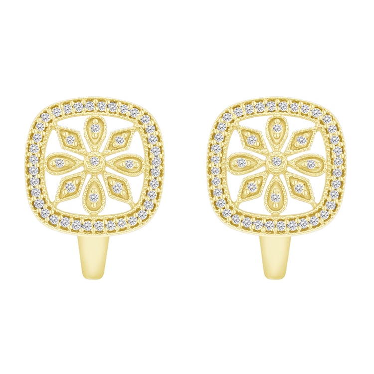 Zlaté diamantové náušnice 48427