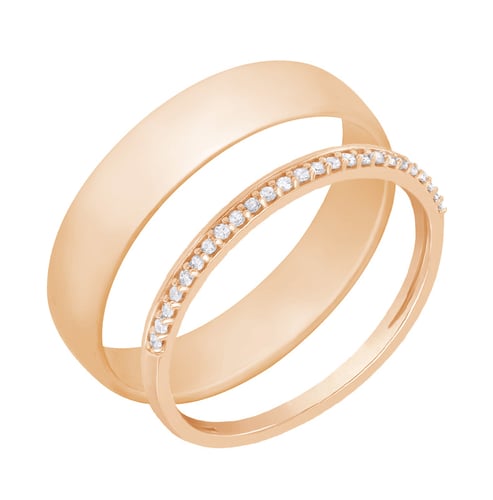 Zlatá eternity obrúčka s diamantmi a komfortný prsteň Maura