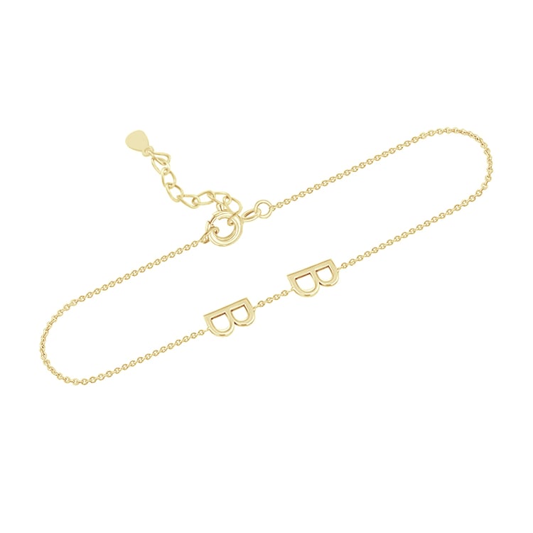 Strieborný náramok s 2 písmenami vašej voľby Ainslee 114771