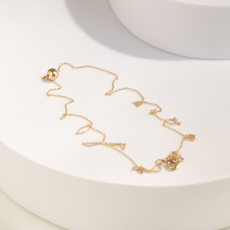 Zlatý náhrdelník s guličkou Ina 143509