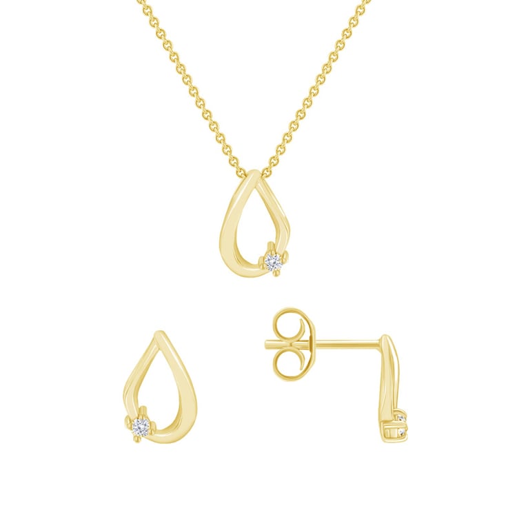 Kolekcia zlatých šperkov v tvare kvapky 