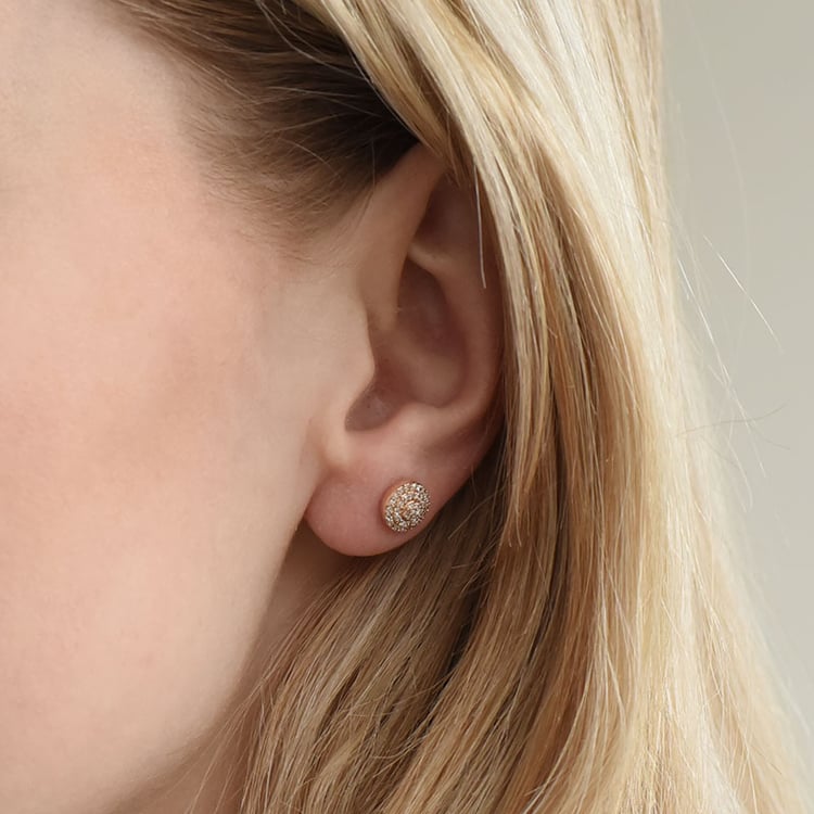 Strieborné napichovacie náušnice s lab-grown diamantmi Fionola 104036