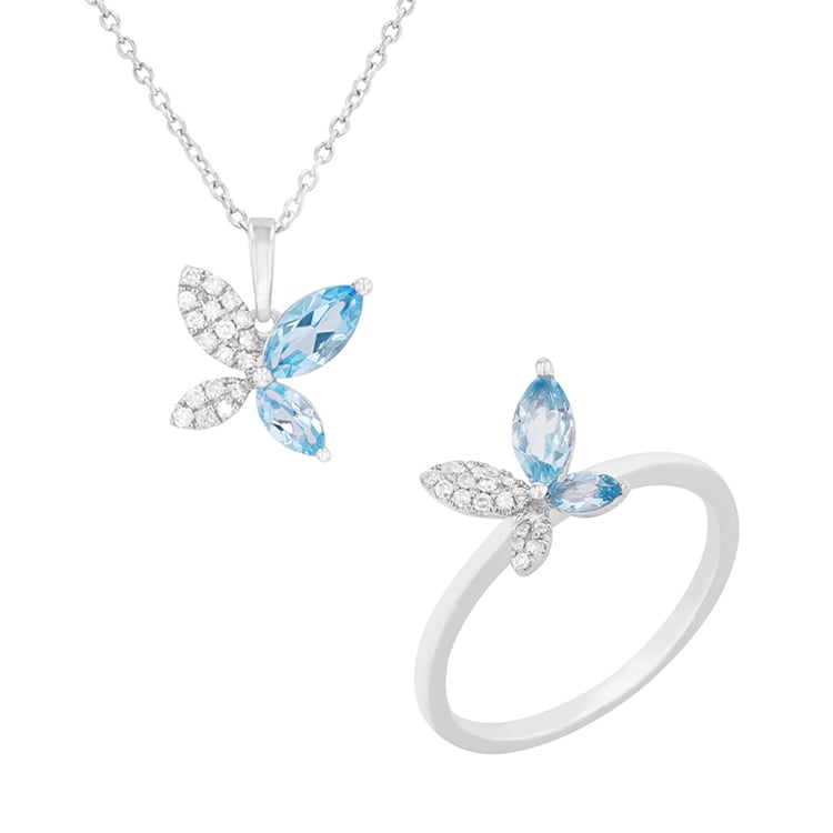 Romantická kolekcia šperkov s topásmi a diamantmi Ned