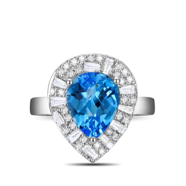 Zlatý topásový prsteň Evani 10024