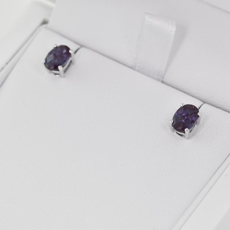 Zlaté alexandritové náušnice 13192