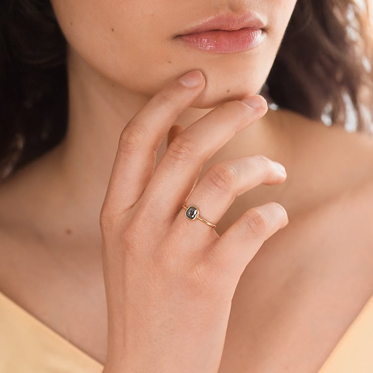 Prsteň s emerald salt and pepper diamantom Griff 156275