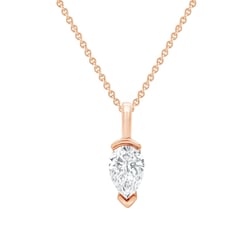 Minimalistický prívesok zo zlata s lab-grown diamantom v tvare pear Malena