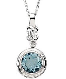 Akvamarínový prívesok