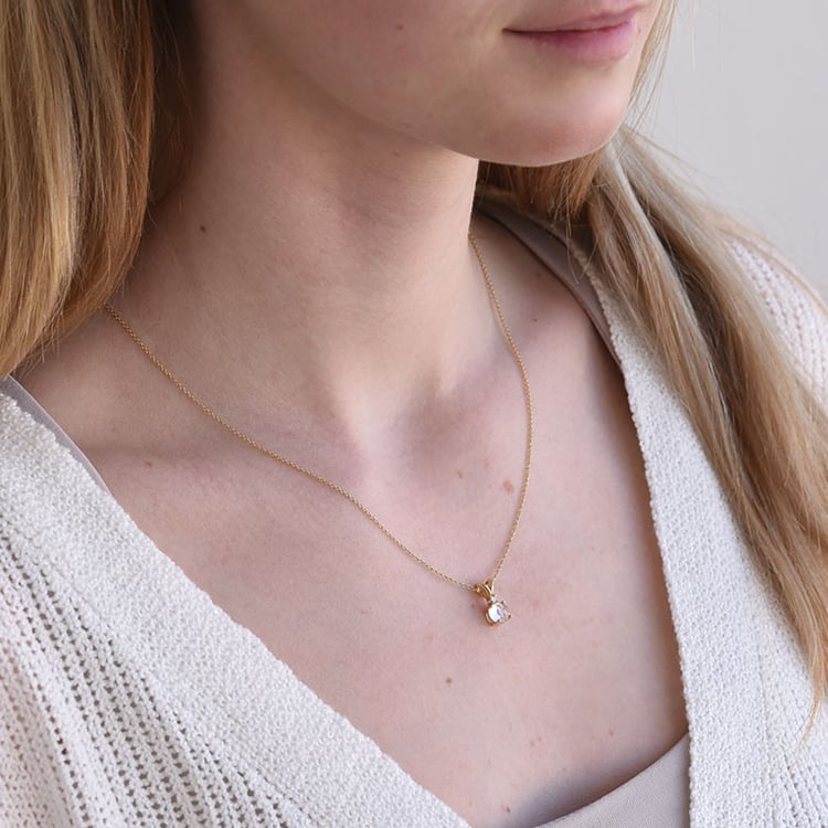 Zlatý prívesok s ruženínom 80512