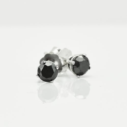 Náušnice s 0.5ct čiernymi diamantmi Ingrid