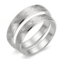 Titanové svadobné obrúčky s diamantom Kylies