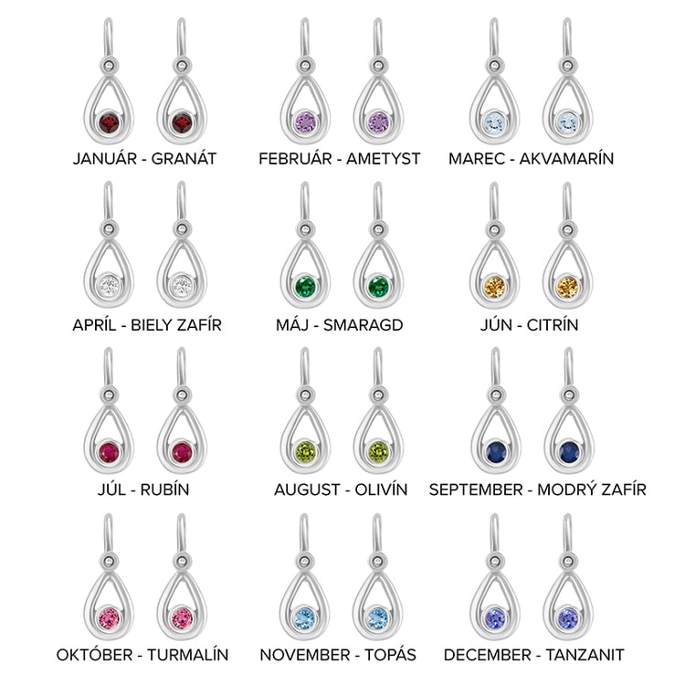 Zlaté detské náušnice slzy 74461