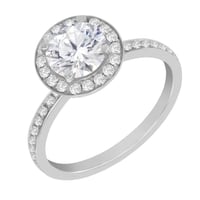 Zásnubný prsteň v halo štýle s lab-grown diamantmi Lilia