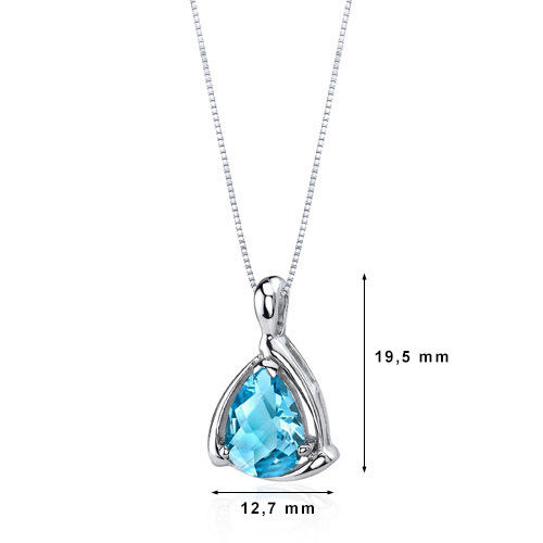 Topásový náhrdelník strieborný 2251