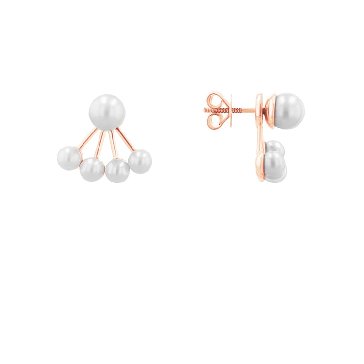 Atypické 2v1 náušnice s perlami Viola 120770