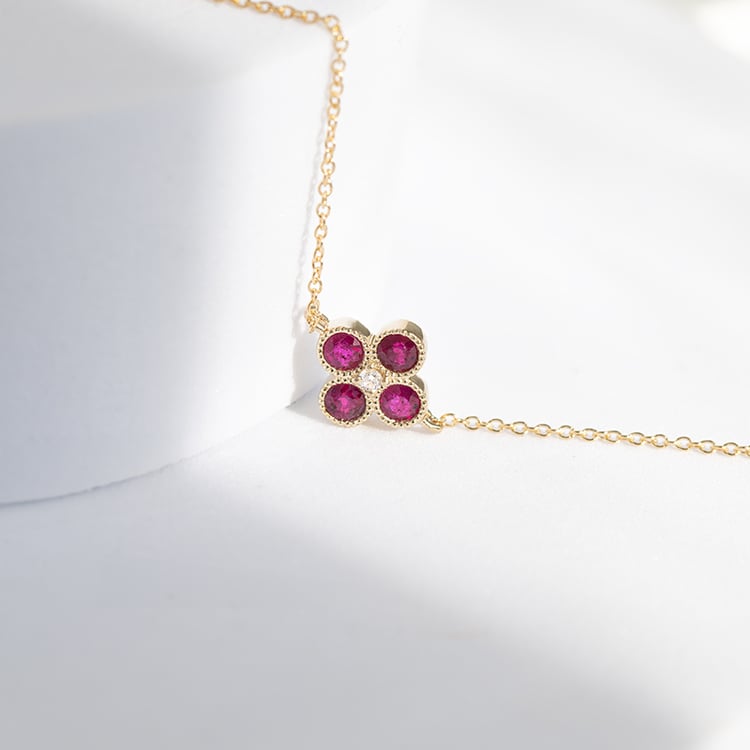 Rubínový náramok s diamantom Reith 144294