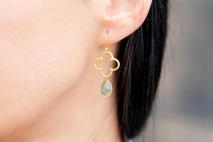 Pozlátené náušnice Ladasha 6769