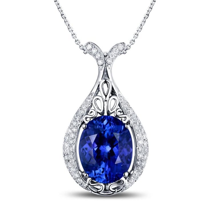 Tanzanitový náhrdelník