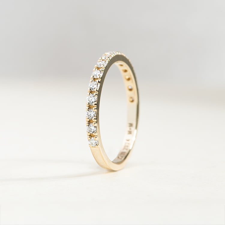 Eternity prsteň s lab-grown diamantmi a pánsky komfortný prsteň Milana 146472