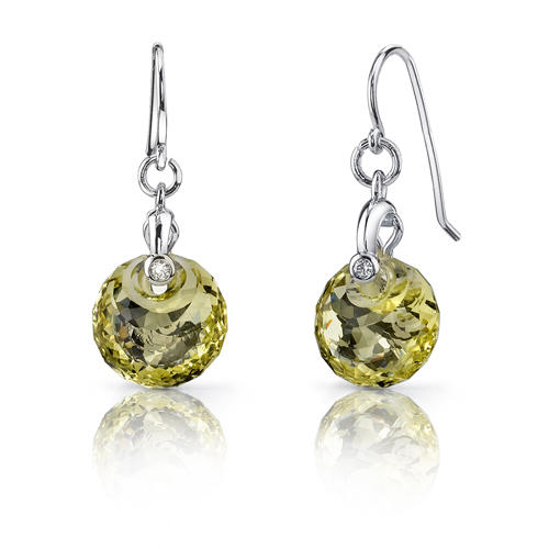 Quartzové náušnice zo striebra Canace