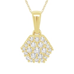 Prívesok v tvare hexagónu s lab-grown diamantmi Aliona