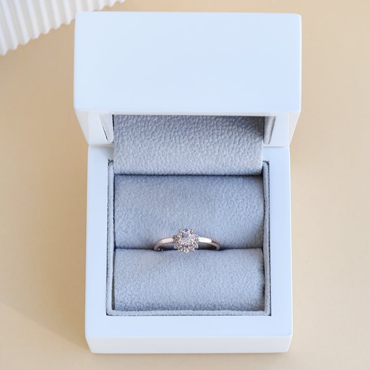 Minimalistický prsteň s morganitom 95746