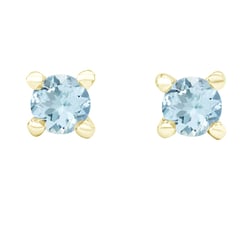 Zlaté skrutkovacie náušnice s akvamarínmi Maxima