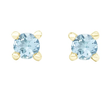 Napichovacie náušnice s akvamarínmi zo zlata