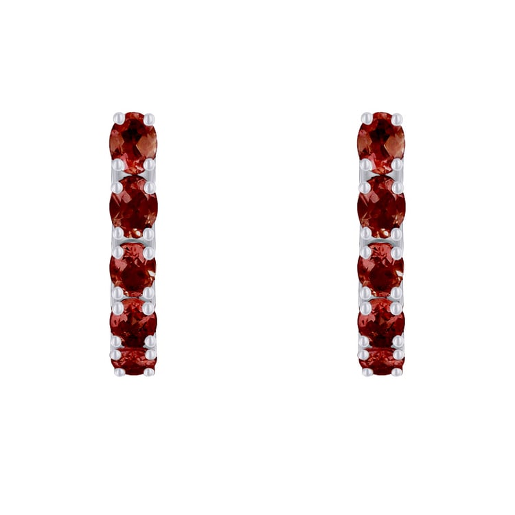 Strieborné náušnice s granátmi 84259