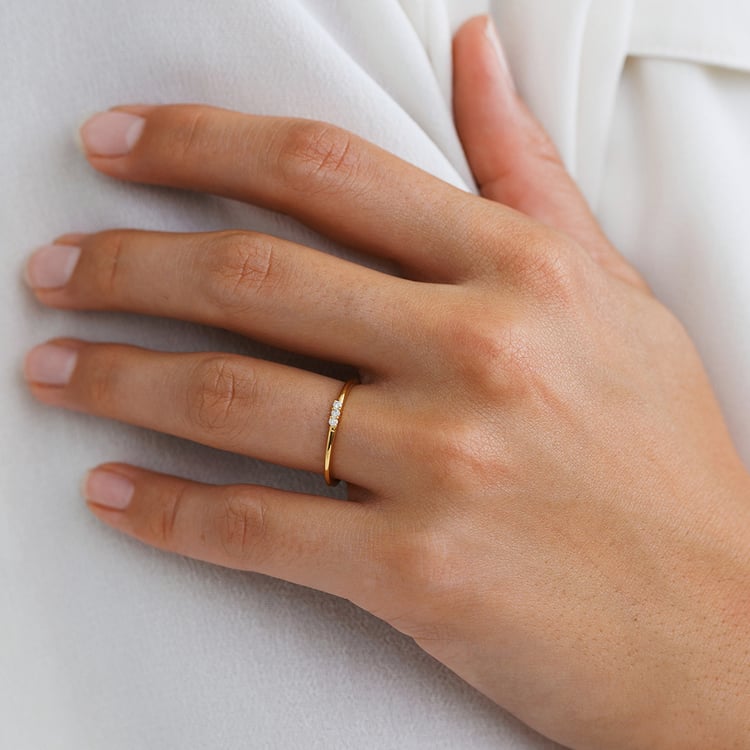 Strieborný diamantový prsteň Nicklas 157796