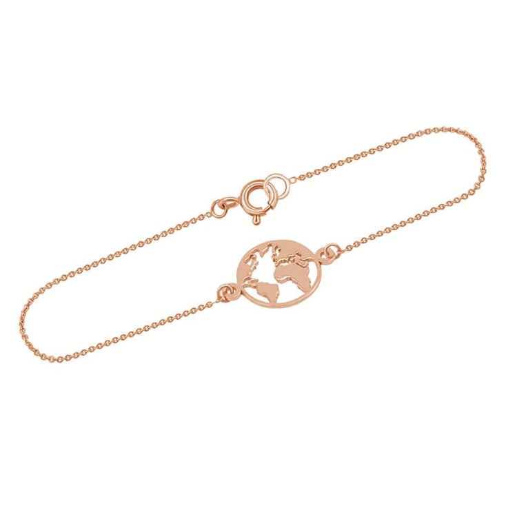Náramok z ružového zlata s mapou sveta 42417