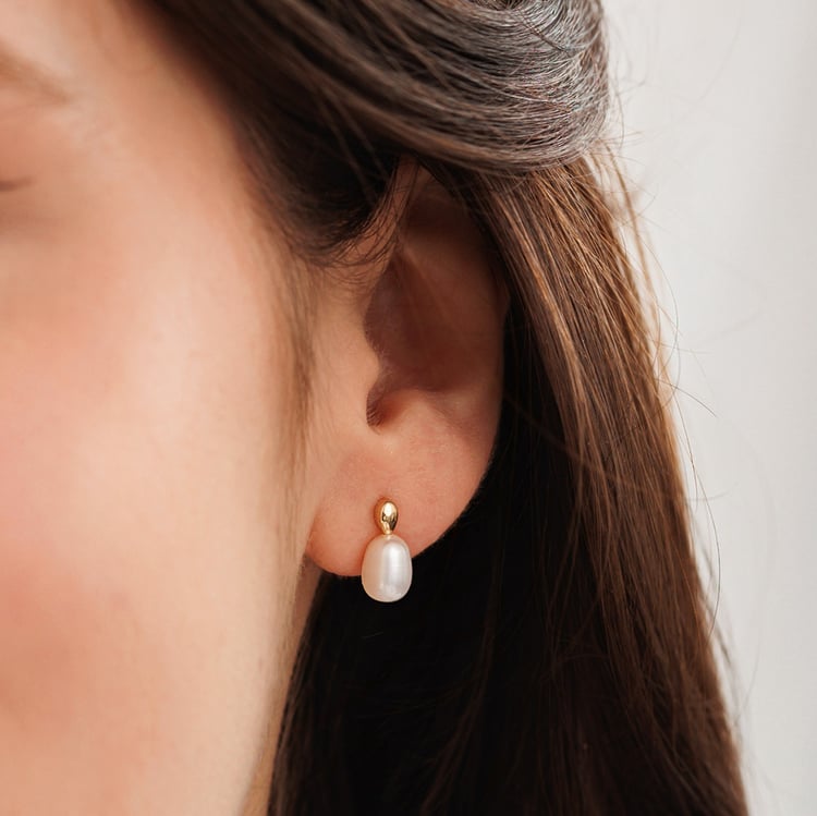 Zlaté perlové náušnice 157738