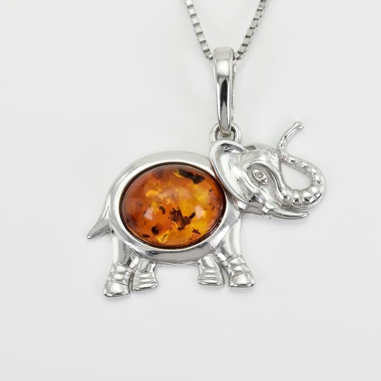 Stříbrný jantarový náhrdelník 15017