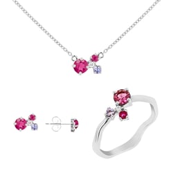 Set šperkov s turmalínmi, tanzanitmi, rubínmi a diamantmi Halli