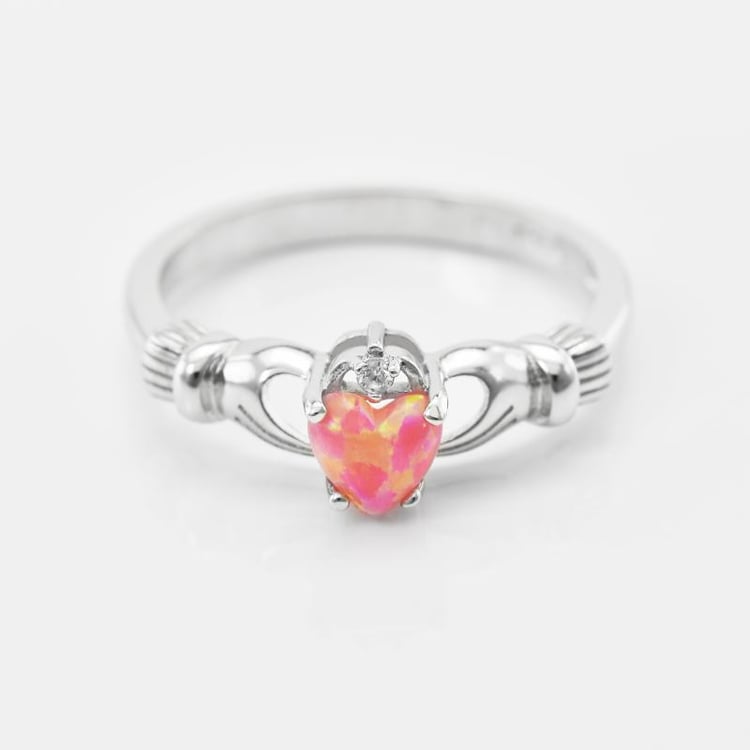 Strieborný claddagh prsteň 17707